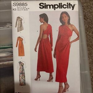 Simplicity Women's One-Shoulder Dress Sewing Pattern